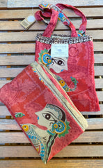 Recycled Sari Printed Sarongs in Bag