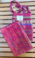 Recycled Sari Printed Sarongs in Bag