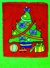Christmas Tree Batik Greeting Cards